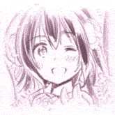 a drawing of a girl in a pink dress with a cross on her chest