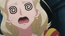 a woman with a swirl in her eyes