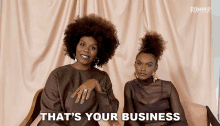 Thats Your Business Choyce Brown GIF - Thats Your Business Choyce Brown Tabitha Brown GIFs