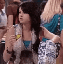 Selena Gomez Eating GIF