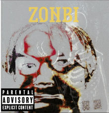 a parental advisory explicit content poster with a man 's face on it