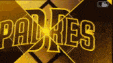 the padres logo is displayed on a yellow and black background