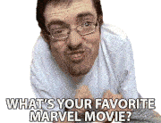 Whats Yourfavorite Marvel Movie Ricky Berwick Sticker - Whats Yourfavorite Marvel Movie Ricky Berwick What Marvel Film Do You Like Stickers