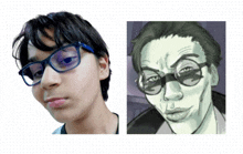 a picture of a person with glasses and a picture of a person with glasses