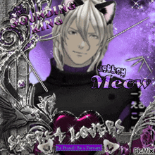 a picture of a man with a cat ear and the words sounding king