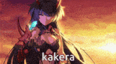 a picture of a girl with the word kakera written on it