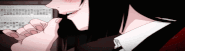 a close up of a person 's face with a keyboard in the background