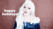 Blue Happy Holidays GIF - Blue Happy Holidays Lillee Jean GIFs