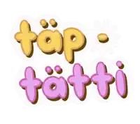 a sticker that says tap tatti with a flower on it