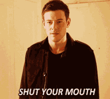Cory Monteith Shut Your Mouth GIF - Cory Monteith Shut Your Mouth GIFs