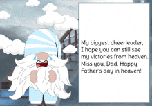 Gnome Father'S Day In Heaven GIF - Gnome Father'S Day In Heaven Missing You Dad GIFs