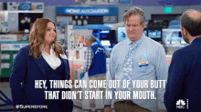 Hey Things Can Come Out Of Your Butt That Didnt Start In Your Mouthh Justine GIF - Hey Things Can Come Out Of Your Butt That Didnt Start In Your Mouthh Justine Superstore GIFs