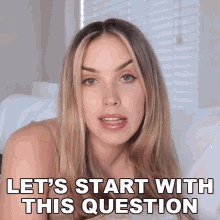 lets start with this question stella rae lets begin with this question lets get right into it