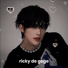 a picture of a boy with the name ricky de gege