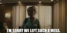 Pam And Tommy Im Sorry We Left Such A Mess GIF - Pam And Tommy Im Sorry We Left Such A Mess Pamela Anderson GIFs