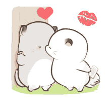 simao and bamao kiss love cute heart