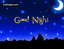 Good Night - Stars.Gif GIF - Good Night - Stars Good Night Wishes Good Night Greetings GIFs