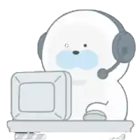 a cartoon character wearing headphones and a microphone says please let me contact you back ..