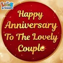 a lucas and friends anniversary greeting card