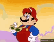 Mario Glasses GIF - Mario Glasses Summer GIFs