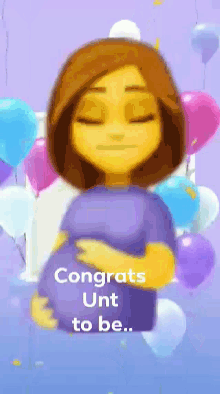 Pregnant Aunt To Be GIF - Pregnant Aunt To Be Balloons GIFs