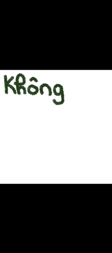 a white background with green writing that says " không sao em ăn ma "