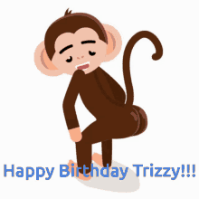 Happy Birthday Trizzy GIF - Happy Birthday Trizzy Monkey GIFs