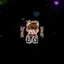 a sticker of a wolf with the letters l7g on the bottom
