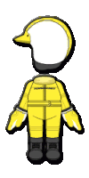 Yellow Mii Racing Suit Mii Racing Suit Sticker