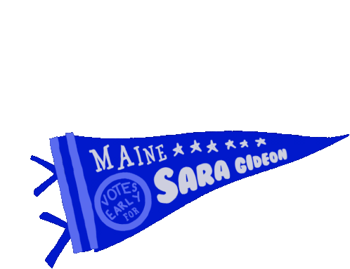 Maine Votes Early For Sara Gideon Pennant Sticker - Maine Votes Early For Sara Gideon Pennant Sara Gideon Stickers