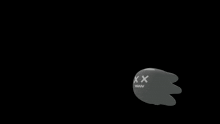 a cartoon ghost with a cross on its face is floating in the air .
