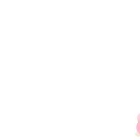 a cartoon drawing of a pink sheep with horns and pink hair