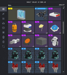 a vault value of $ 69.1k is shown on a screen