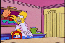 Homer Simpson The Simpsons GIF - Homer Simpson The Simpsons Cleaning GIFs