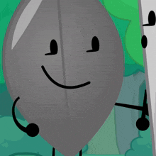 a cartoon of a leaf with arms and legs