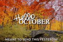 October Hello October GIF