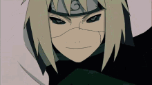 a close up of a cartoon character with a mask on