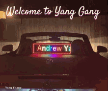 Welcome To Yang Gang Yang GIF