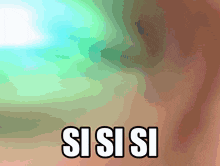 a colorful background with the word sisi in white letters