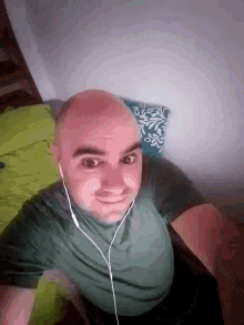 smile selfie guy bald happy
