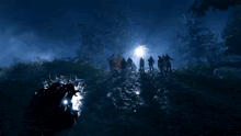 a person is being struck by a lightning bolt in the dark
