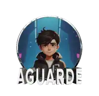 a picture of a boy in a circle with the name aguard below him