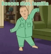 Este Niño En Pijama Se Ha Despertado Con Energía GIF - Buenos Dias Familia Baile Feliz GIFs