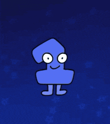 a drawing of a person 's hand with a blue background