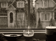 Cozy Rainy Day GIF - Rain Candle GIFs