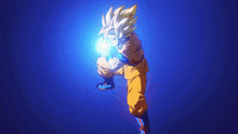 a cartoon character is holding a beam of light