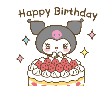 Kuromi Birthday Sticker - Kuromi Birthday Happy Stickers
