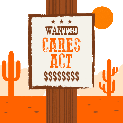Cares Act Stimulus Sticker - Cares Act Stimulus Wanted Stickers