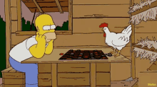 Chicken Checkers GIF - Chicken Checkers Homer Simpson GIFs