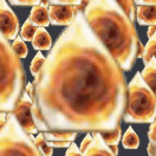 a seamless pattern of fried eggs on a dark blue background